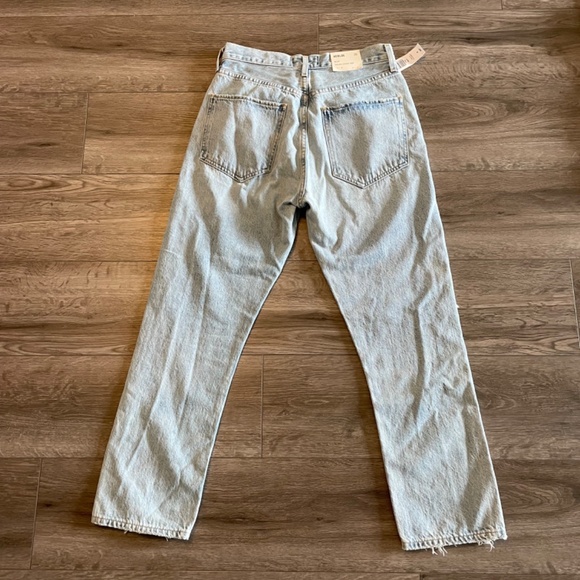 BRAND NEW Agolde Riley High Rise Straight Crop Jeans in Shatter Size 26 - Picture 2 of 5